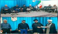 دیداررئیس و کارکنان مرکز آموزش فنی و حرفه ای گناوه با حجت الاسلام رکنی حسینی امام جمعه شهرستان